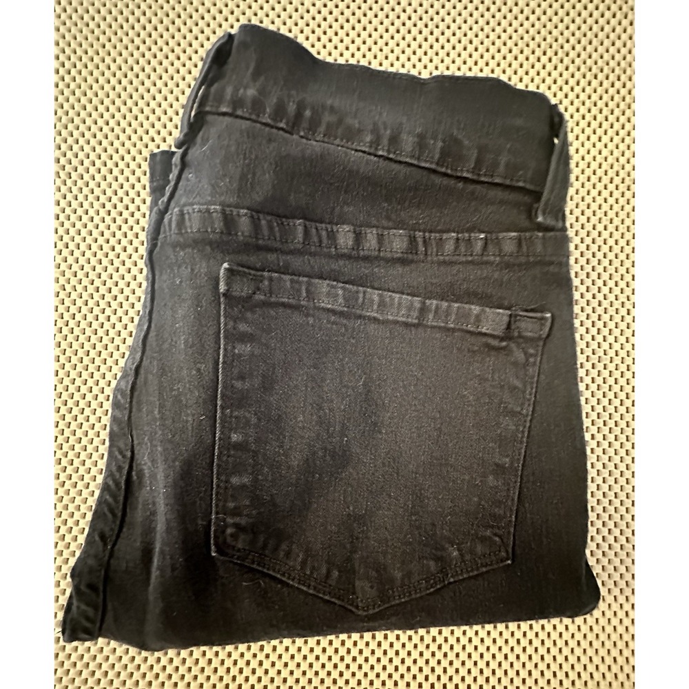 NYDJ Womens Jeans Sz 6 Straight Leg High Rise Black Stretch Lift Tuck Technology